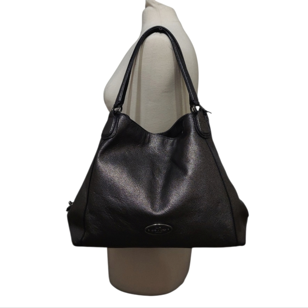 Coach Edie Three Compartment Center Zip Shoulder Bag EUC - Picture 9 of 12